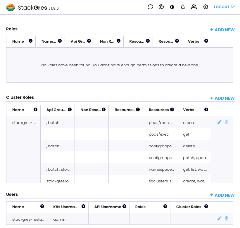 Web Console - User Management